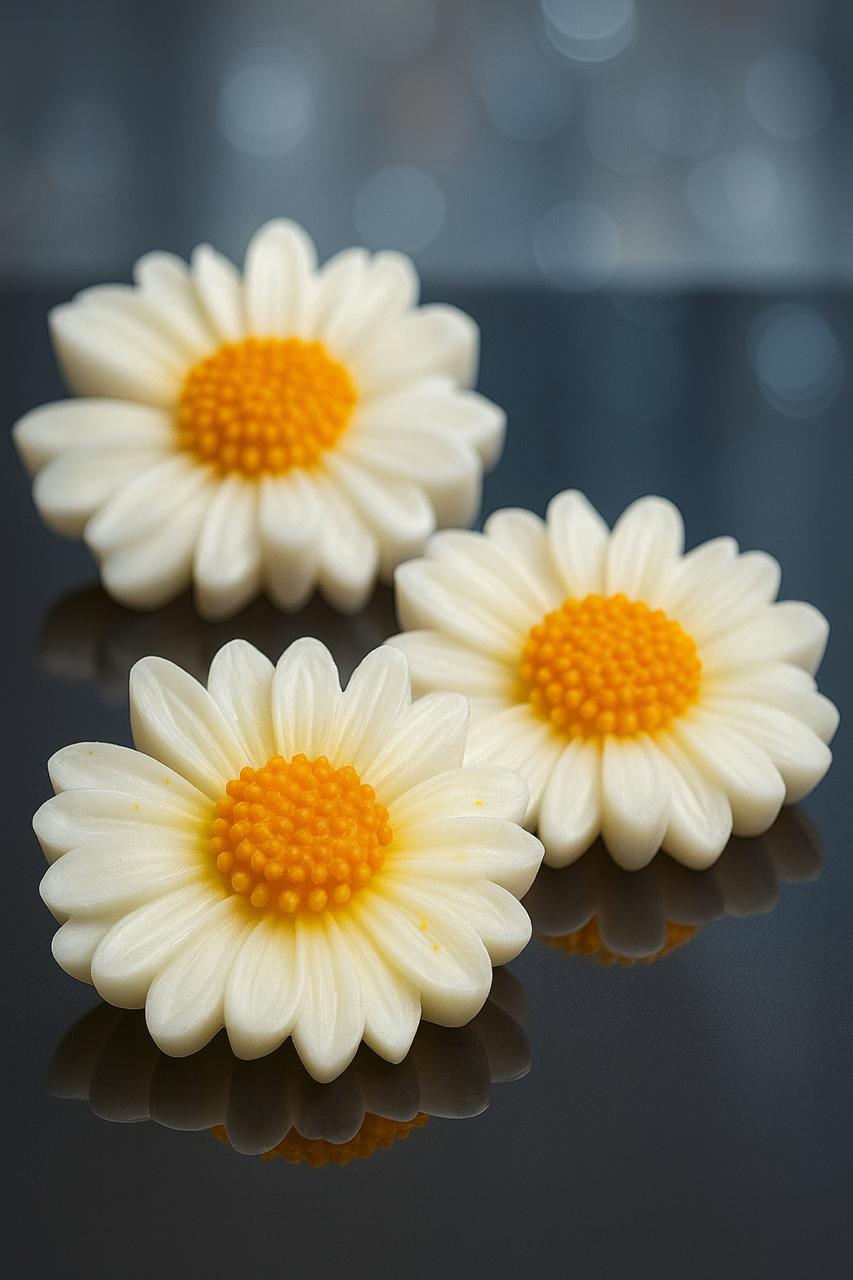 Daisy Flower Candle - Set of 5