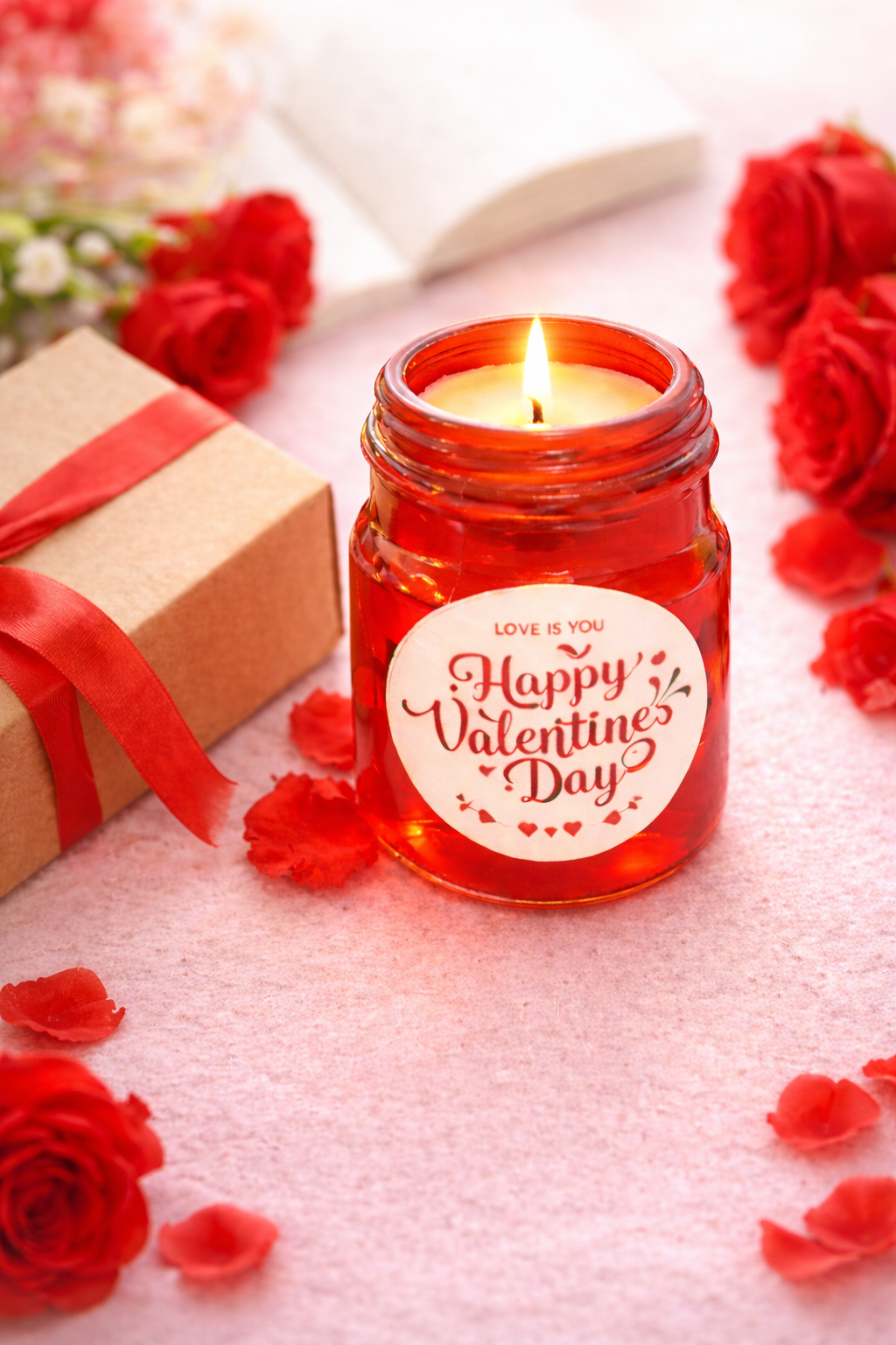 Love Is You – Valentine’s Day Red Jar Candle