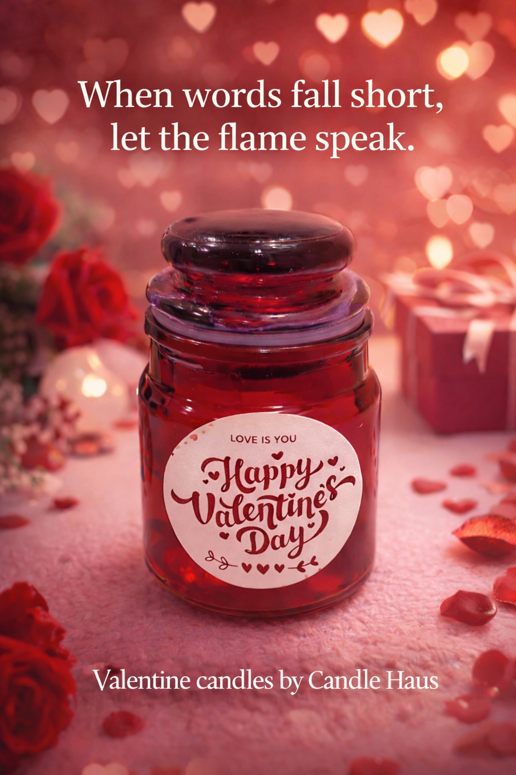 Love Is You – Valentine’s Day Red Jar Candle