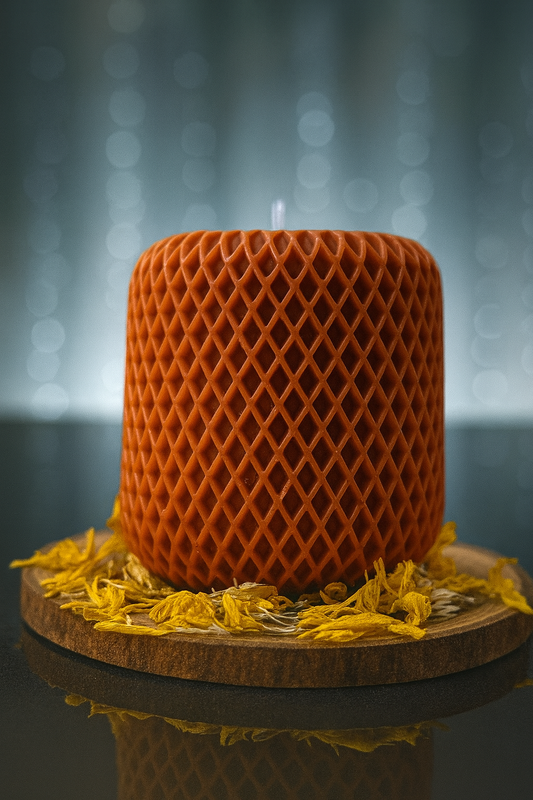 Honeycomb Pillar Candle