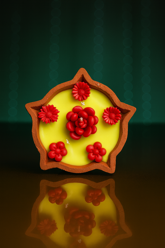 Floral Diya Candle