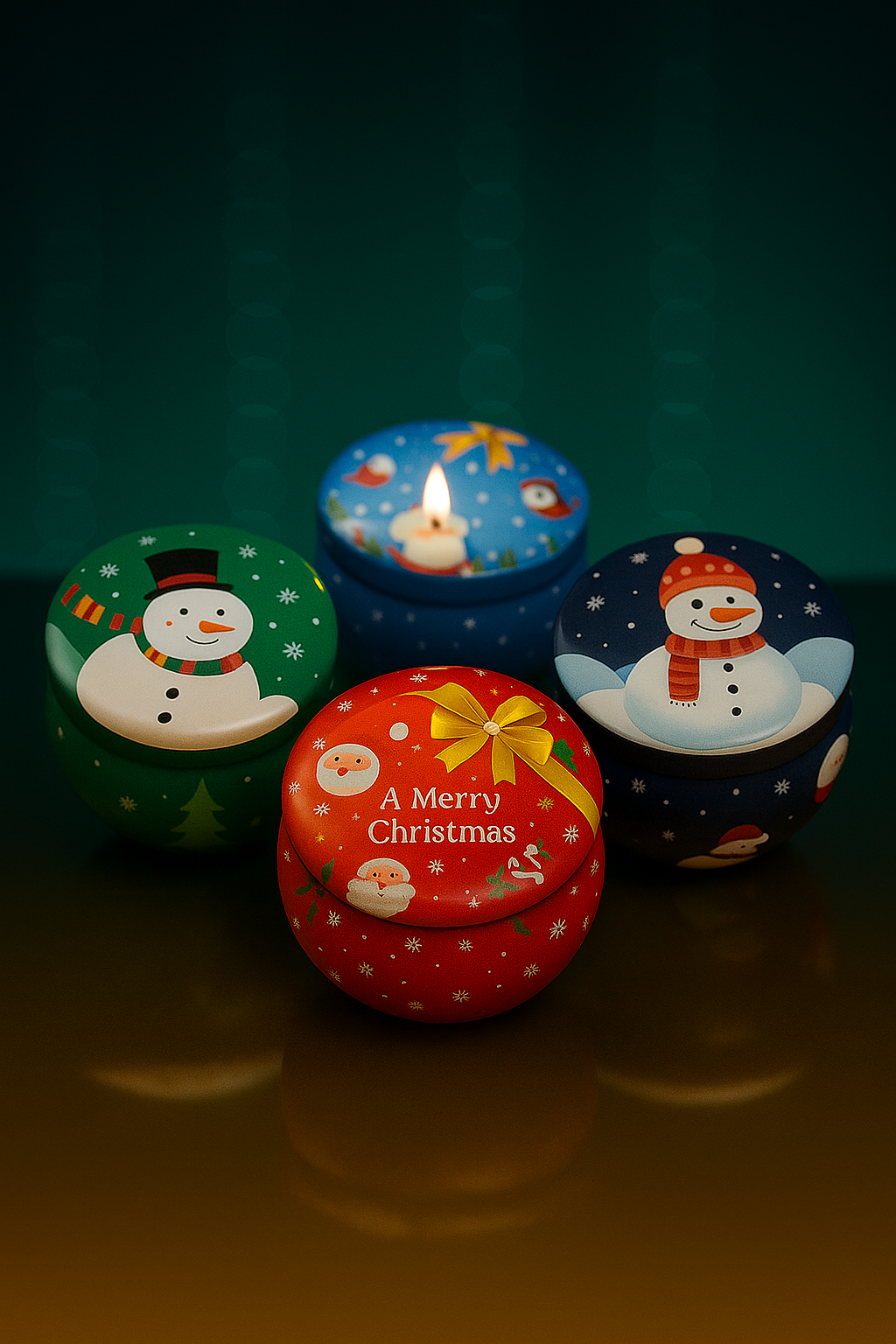 Merry Christmas Tin ( Set of 4 )