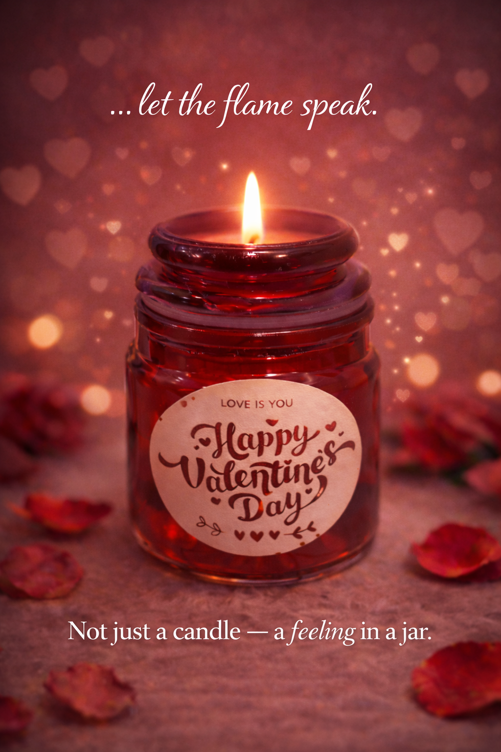 Love Is You – Valentine’s Day Red Jar Candle